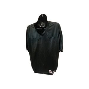 Alleson Athletic Official Flag Football Jersey XL black mesh Unisex V Neck